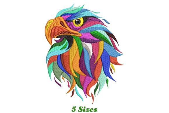Colorful Eagle Head Embroidery Design Review