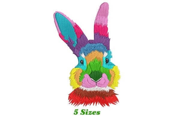 Colorful Rabbit Head Embroidery Design Review