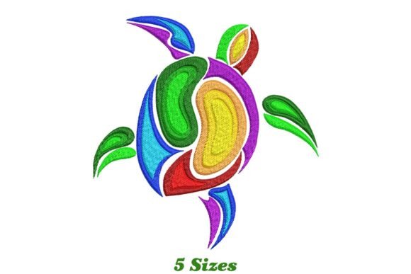 Colorful Turtle Embroidery Design Review