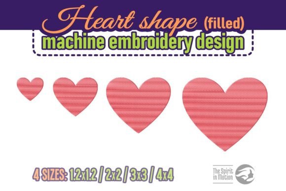 Cute Filled Heart Shape Embroidery Review