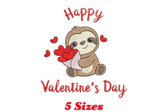 Happy Valentine's Sloth Embroidery Review