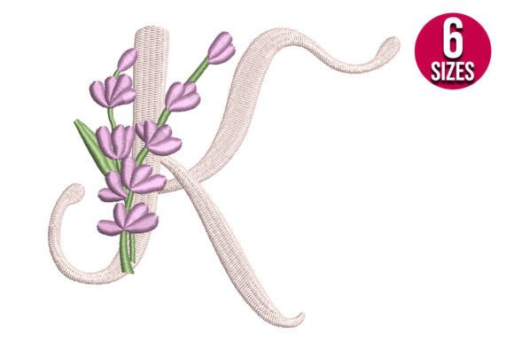 Lavender Font Letter K Embroidery Design Review