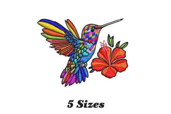 Rainbow Hummingbird Embroidery Design Review