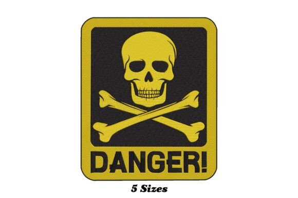 Skull Danger Sign: A Bold Embroidery Design Review