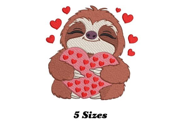 Sloth with Hearts Embroidery Design Review
